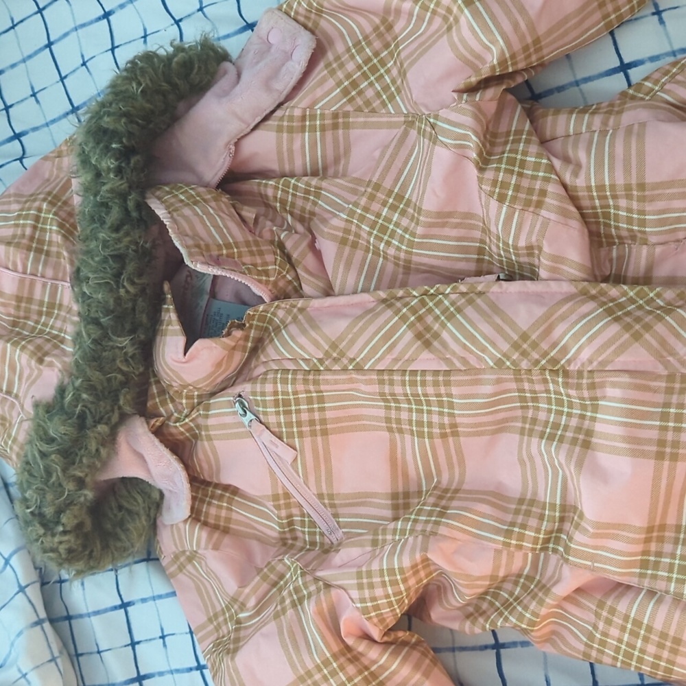 Free country, pink/plaid girls XL (16) snowboarding jacket